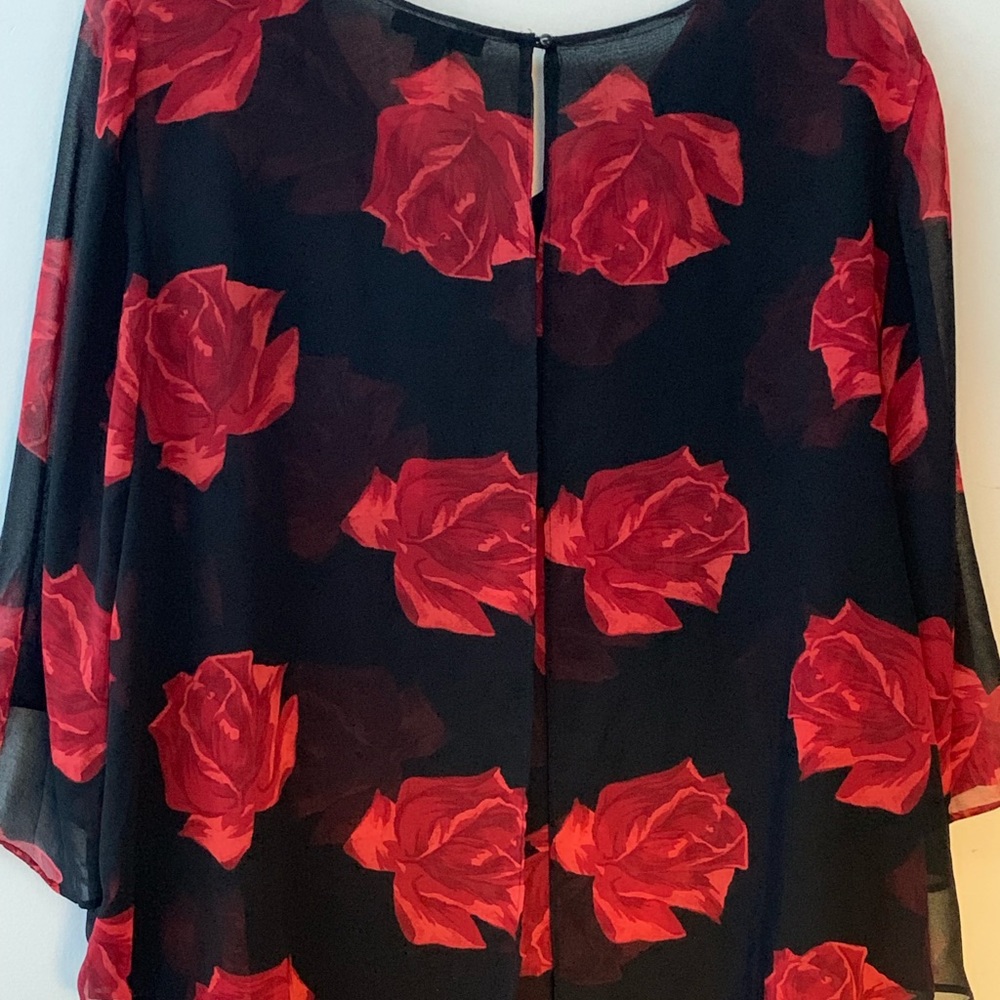 Rob & Ali women’s Plus Size 3X sheer blouse top